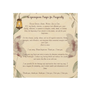 Ho'oponopono Prayer, Prosperity Wall Art