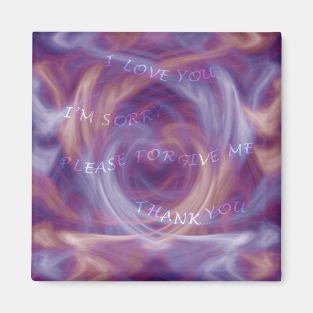 Ho'oponopono Purple Smoke Magnet (Front)