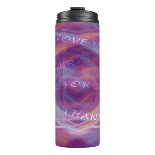 Hooponopono Purple Smoke Thermal Tumbler