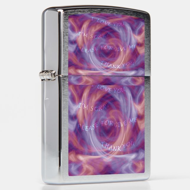 Ho'oponopono Purple Smoke Zippo Lighter (Right)
