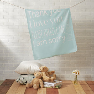 Ho'oponopono Typography  Baby Blanket