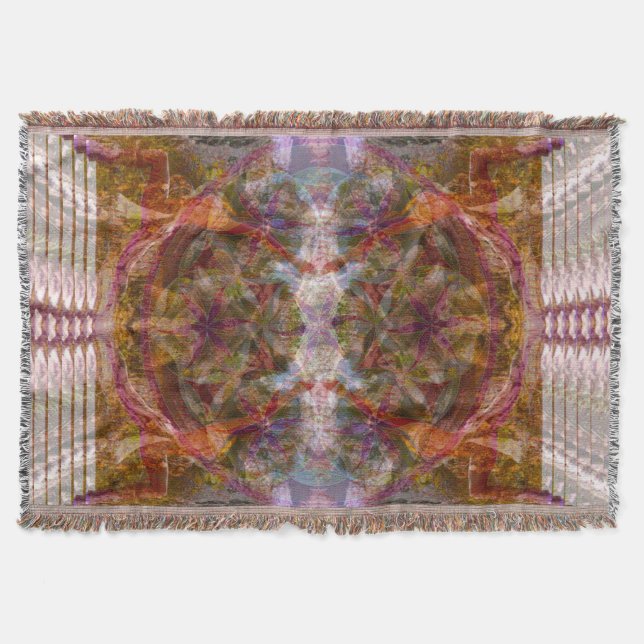 HoOponopono Yoga Sacred Geometry Blanket (Front)