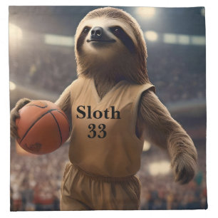 Hoops and Hangs: The Slam Dunking Sloth, Cloth Napkin