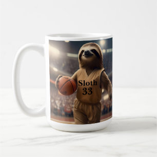 Hoops and Hangs: The Slam Dunking Sloth, Coffee Mug