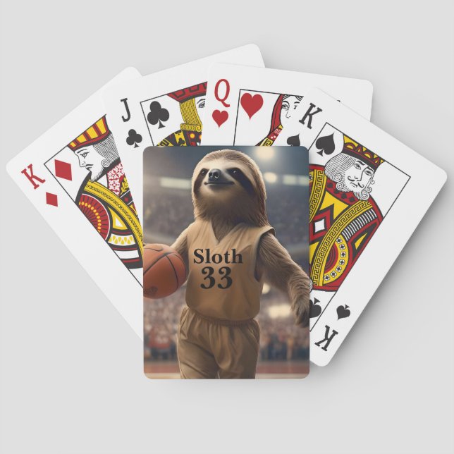 Hoops and Hangs: The Slam Dunking Sloth, Poker Cards (Back)