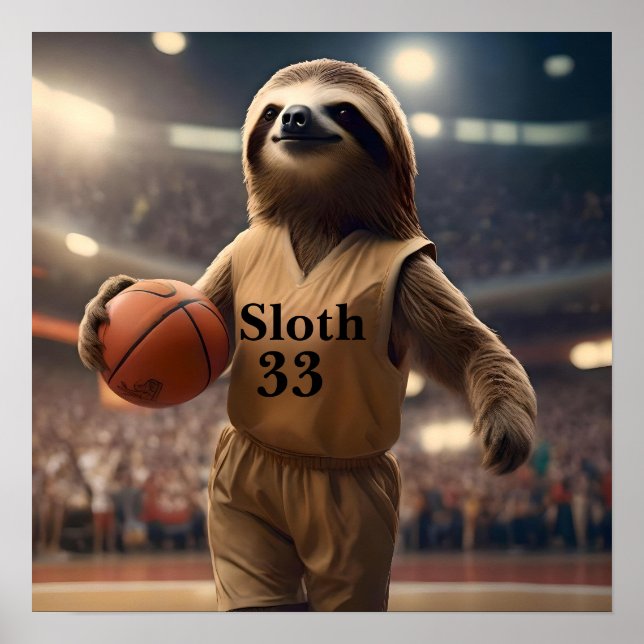 Hoops and Hangs: The Slam Dunking Sloth, Poster (Front)