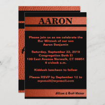 Hoops Bar Mitzvah Invitation