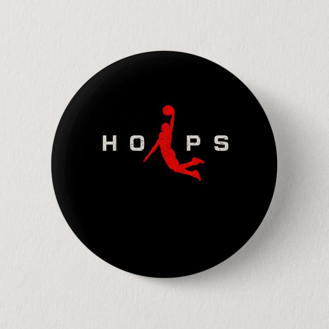 Hoops - Basball Button (Front)