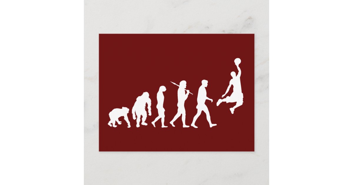 Hoops Basketball slam dunk evolution basketball Postcard