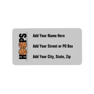 Hoops Basketball T-shirts and Gifts Label