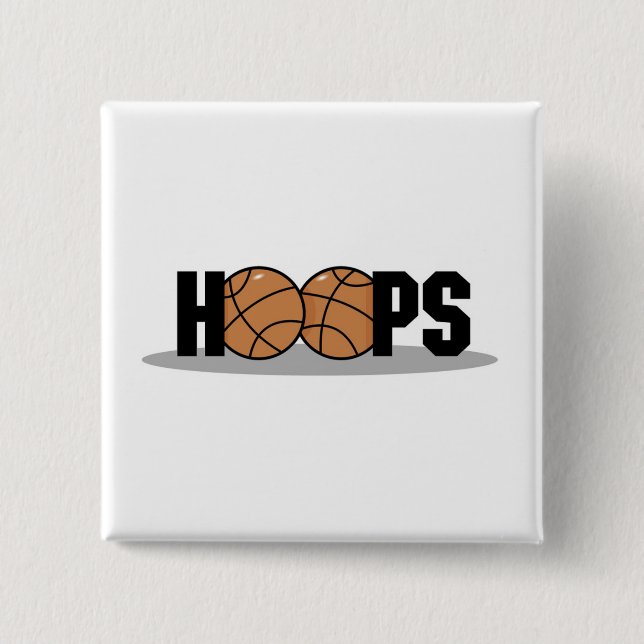 Hoops Basketball T-shirts and Gifts Pinback Button (Front)