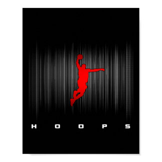 Hoops Bysketbyll Apparel - Bysketbyll  Poster