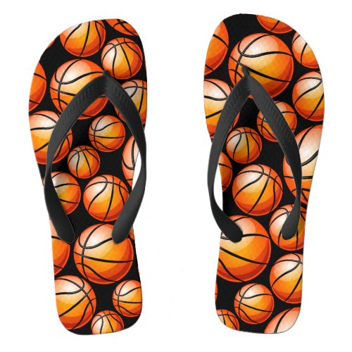 Hoops Dribble Basketball Sports Gift Collection Flip Flops