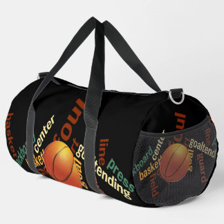 Hoops & Highlights: Colorful Basketball-Inspired Duffle Bag