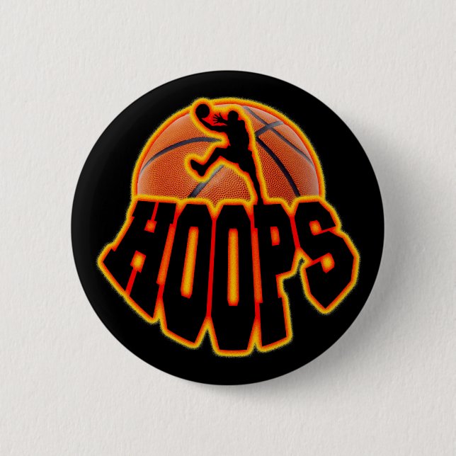 Hoops Pinback Button (Front)