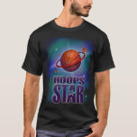 Hoops Star Basketball T-shirt at Zazzle