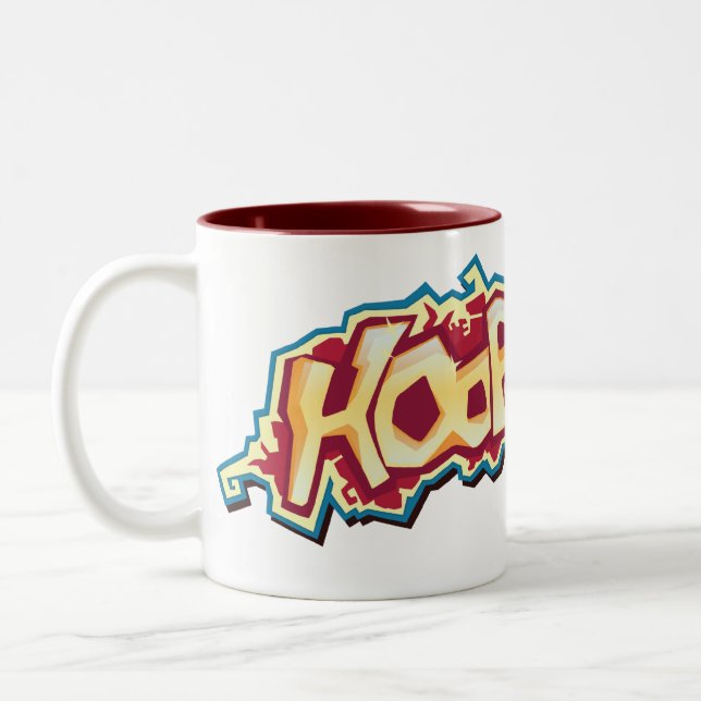 HoopWorld Red Team Two-Tone Coffee Mug (Left)