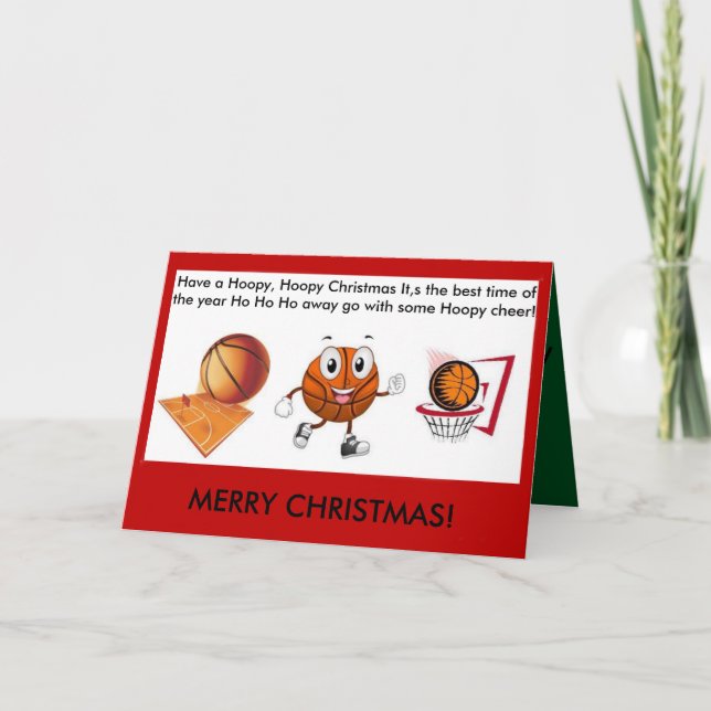 Hoopy Hoopy Basketball christmas card (Front)