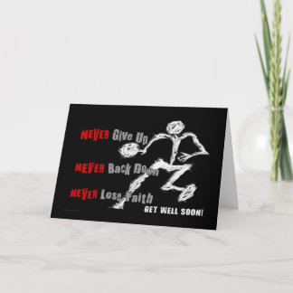 HOOPZONE "Get Well-NEVER" 5x7 card w/plain wht env