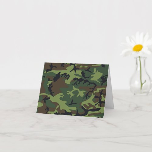 Hoorah Congratulations Military Green Camouflage Card