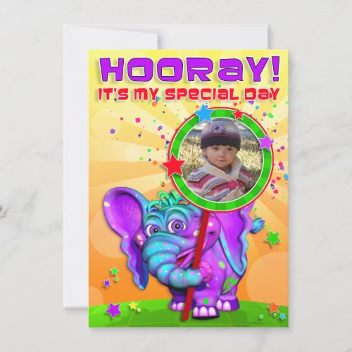 Hooray! Birthday Invite with "The GiggleBellies"