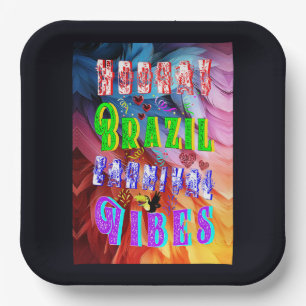 Hooray Brazil Carnival Vibes Paper Plates