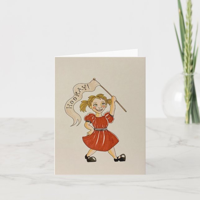 "Hooray!" Congratulatory greeting card (Front)