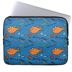 Hooray For Fish Pattern Laptop Sleeve