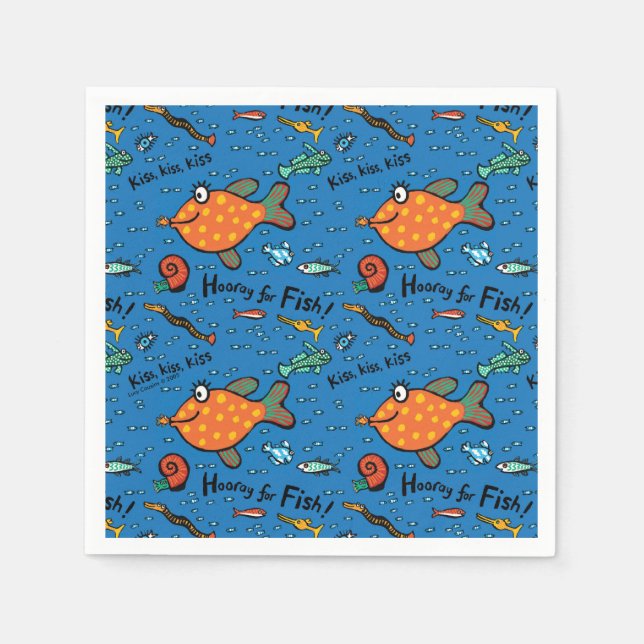 Hooray For Fish Pattern Paper Napkins (Front)