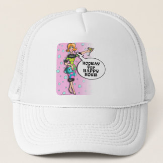 HOORAY FOR HAPPY HOUR HAT w/ cartoon
