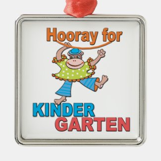 Hooray for Kindergarten Metal Ornament
