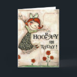 Hooray for Today - Birthday Card<br><div class="desc">Yay! It's the anniversary of you!!!
Artwork ©studiodudaart
Feel free to customize the inside text to suit your needs/occasion/recipient.</div>