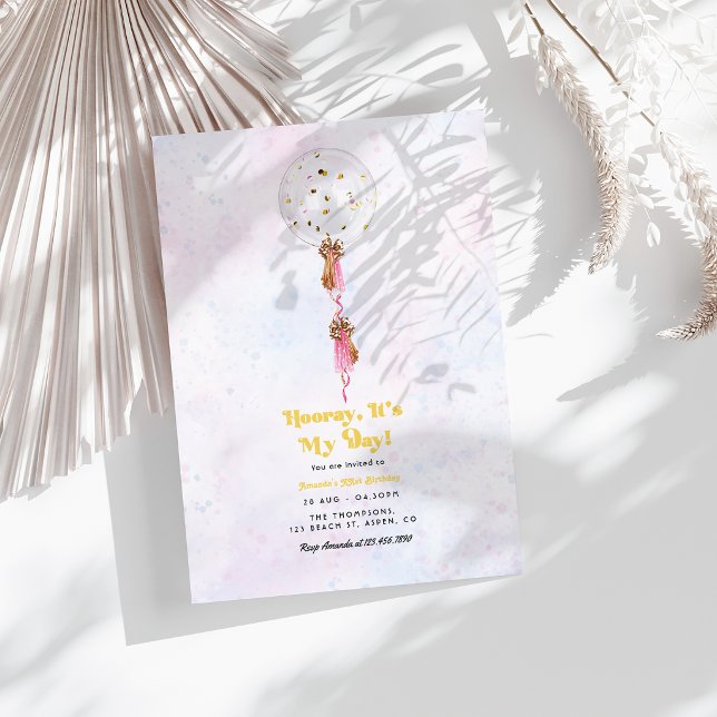 Hooray, It’s My Day! Minimal Birthday Party Invitation (Hooray, It’s My Day! Minimal Birthday Party Invitation)