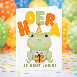 Hooray it's your birthday Frog Birthday Card