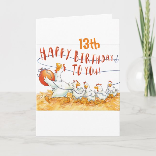 HOORAY ****ON YOUR 13th BIRTHDAY****  Card (Front)