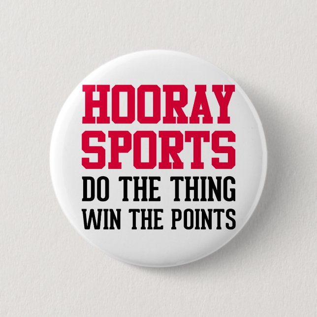 Hooray Sports Button (Front)