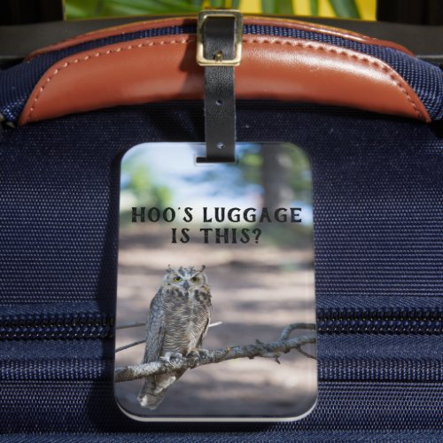 Hoos Luggage Great Horned Owl Luggage Tag