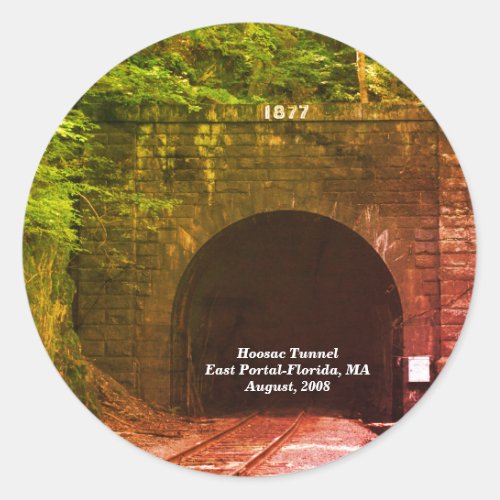 Hoosac Tunnel East Portal Florida MA  Classic Round Sticker