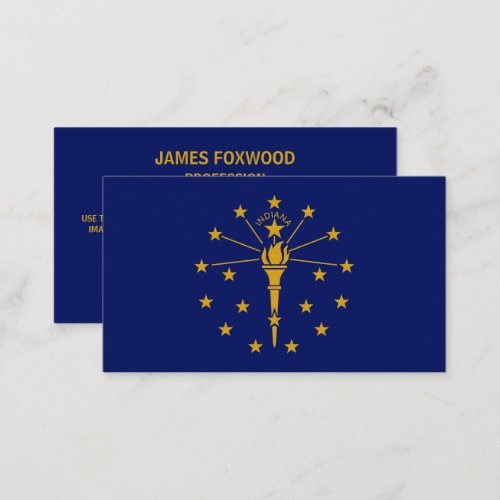 Hoosier Flag Flag of Indiana Business Card