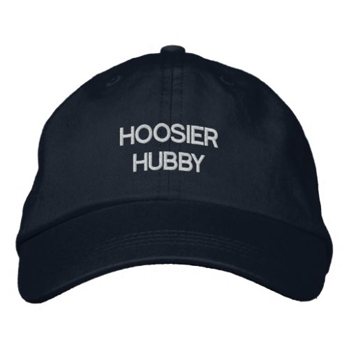 HOOSIER HUBBY EMBROIDERED BASEBALL CAP