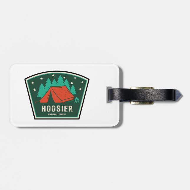 Hoosier National Forest Camping Luggage Tag (Back Horizontal)