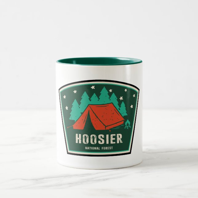 Hoosier National Forest Camping Two-Tone Coffee Mug (Center)