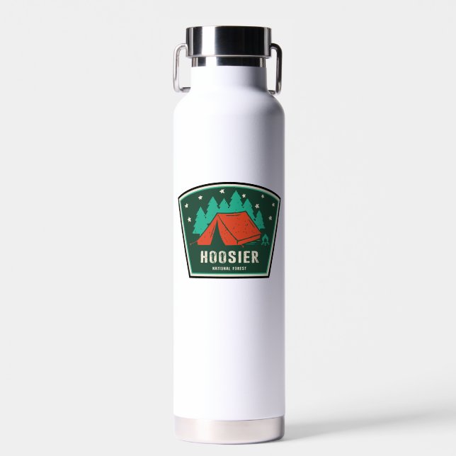Hoosier National Forest Camping Water Bottle (Front)
