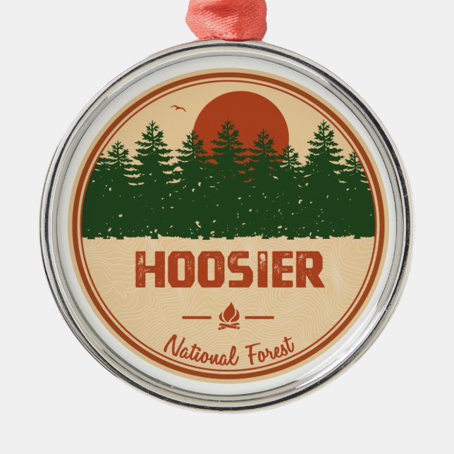 Hoosier National Forest Metal Ornament (Front)