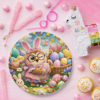 hoot at easer party plate