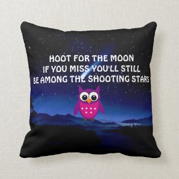 Hoot For The Moon Owl Throw Pillow by Godsblossom at Zazzle
