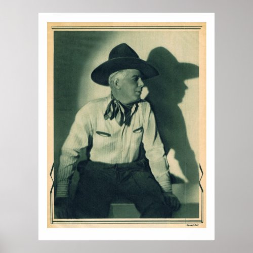 Hoot Gibson 1929 Western movie star portrait Poster