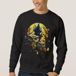 Hoot Goes There A Spooky Owl Encounter Sweatshirt