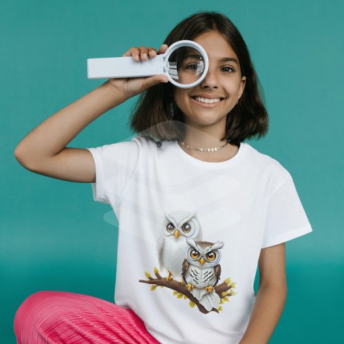 Hoot hoot I love owls  Girls T_Shirt