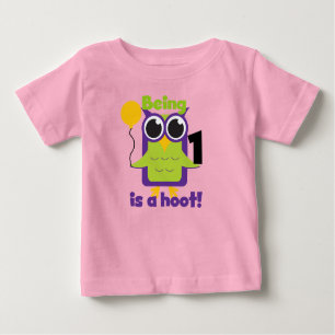 Hoot Owl 1st Birthday T-shirts and Gifts